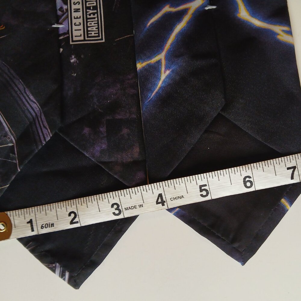 Harley Davidson 100% Polyester Vintage Necktie Set of 2 GUC - Picture 6 of 6